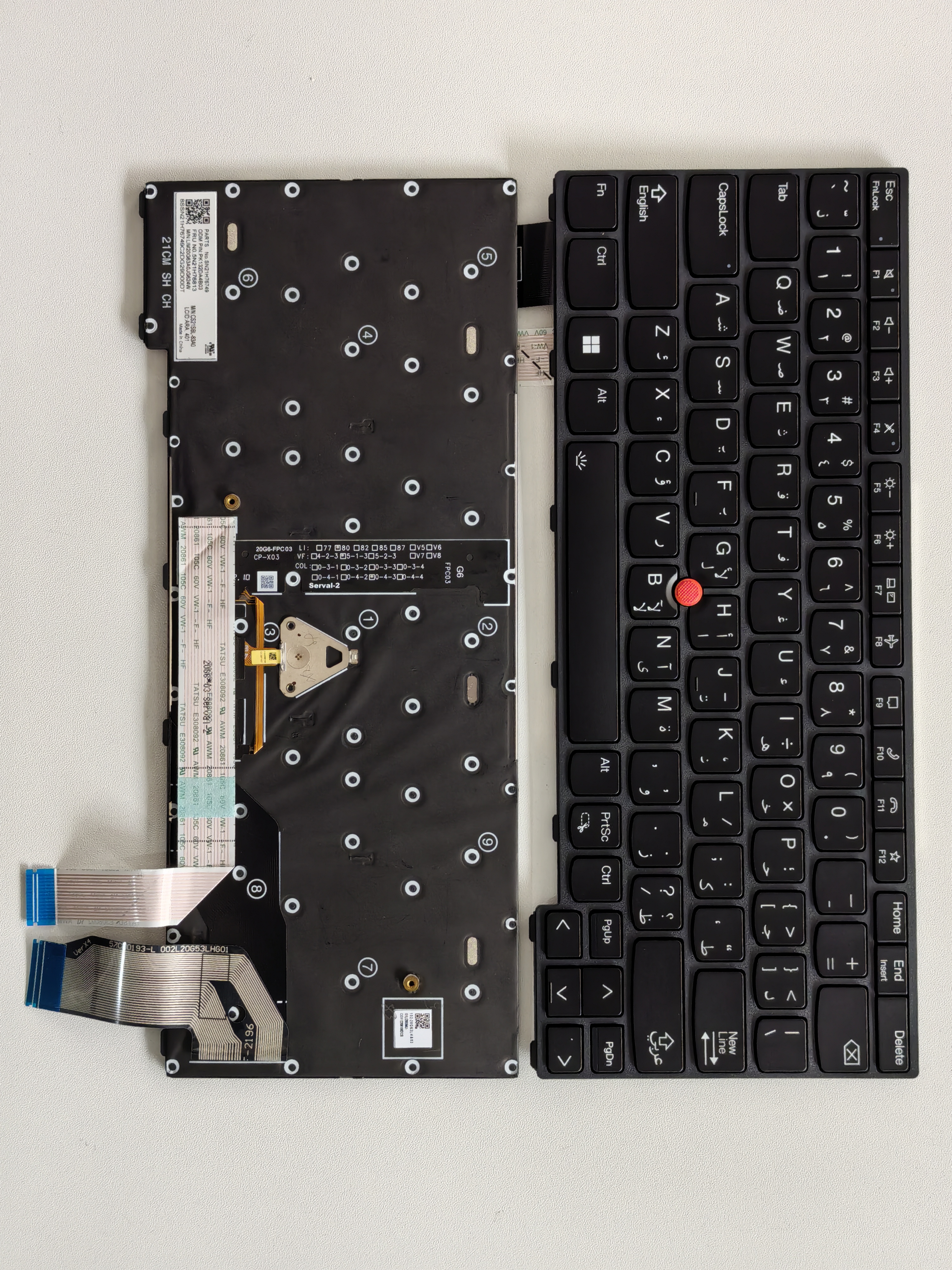 Picture of New Replacement Laptop Keyboard For IBM X13 third generation/X13 GEN3 BLACK FRAME BLACK With Point Backlit AR Layout